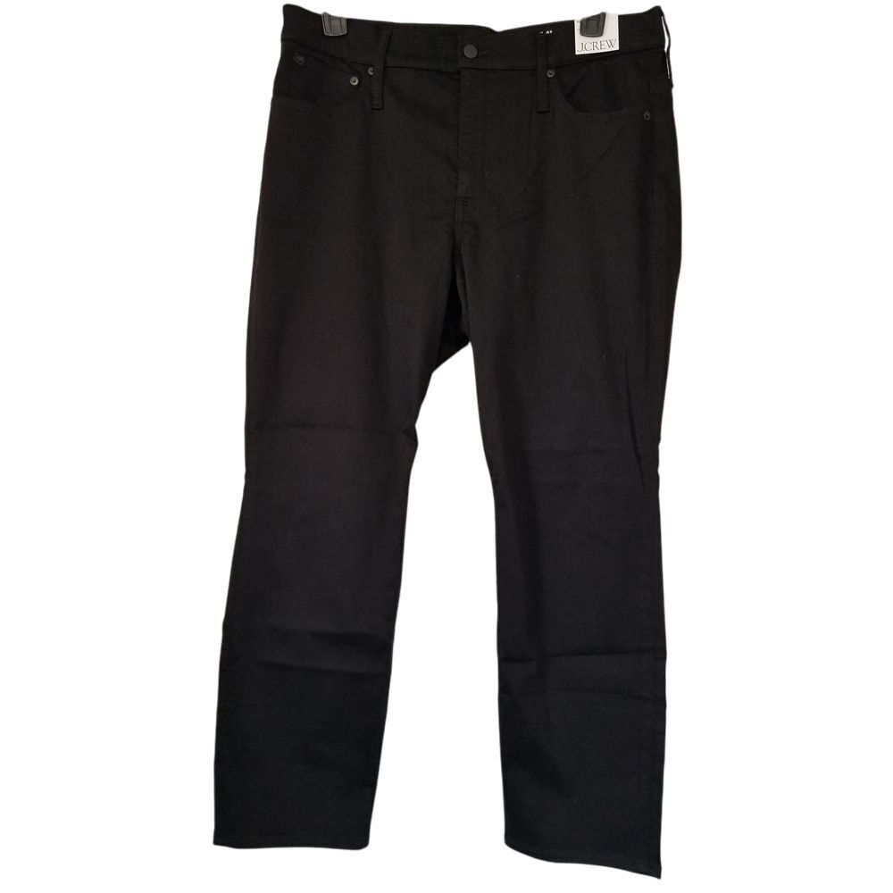 J. Crew Mid Rise Slim Jeans 2003 Super Size 33 Black NWT $128 CC545‎